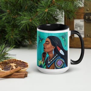 Mug with Color Inside - Hummingbird Prayer
