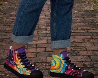 Original Design - Men’s high top canvas shoes - The One You Feed