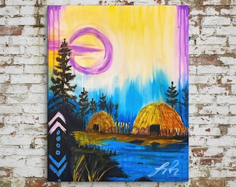 The Place That Never Left | Ancestral Homeland | Contemporary Indigenous Fine Art | Museum-quality Fine Art Giclée by Layne Polzin