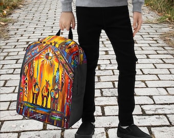 Minimalist Backpack, Water-Resistant Polyester Daypack | 15In Laptop Sleeve | 20L Storage
