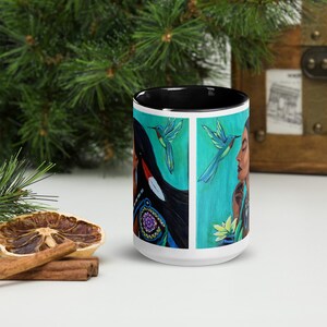 Mug with Color Inside - Hummingbird Prayer