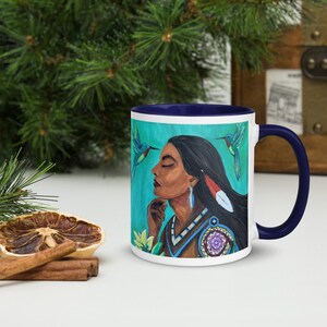 Mug with Color Inside - Hummingbird Prayer