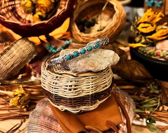 Canyon Ridge Cuff | Kingman Turquoise & .925 Sterling Silver Southwestern Cuff Bracelet