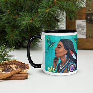Mug with Color Inside - Hummingbird Prayer