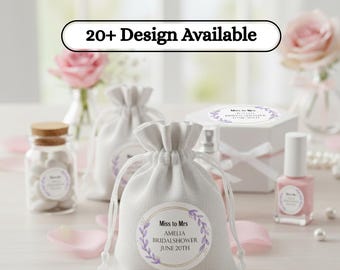 Personalized Miss to Mrs Bridal Shower Stickers with date/Custom Name Bridal Shower favor Labels/Bridal Shower Gift Sticker Tags/Gift Labels
