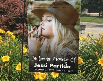In Loving Memory of Flag, Angel Memorial Flag, Memorial Photo Flag, Funeral Signs, Rest In Peace Flag, Funeral Memory Gift, Cemetery Flag