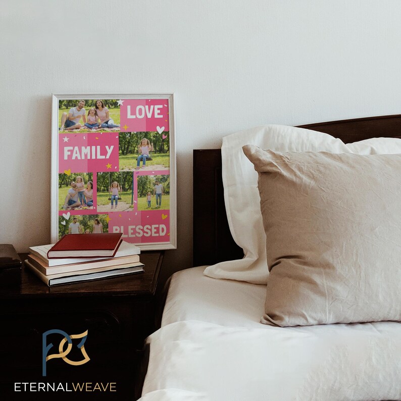 Custom Family Photo Collage Canvas | Personalized Picture Gift for Mom ...