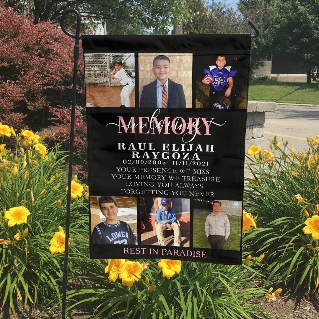 Custom in Loving Memory Flag, Personalized Memorial Garden Flag ...