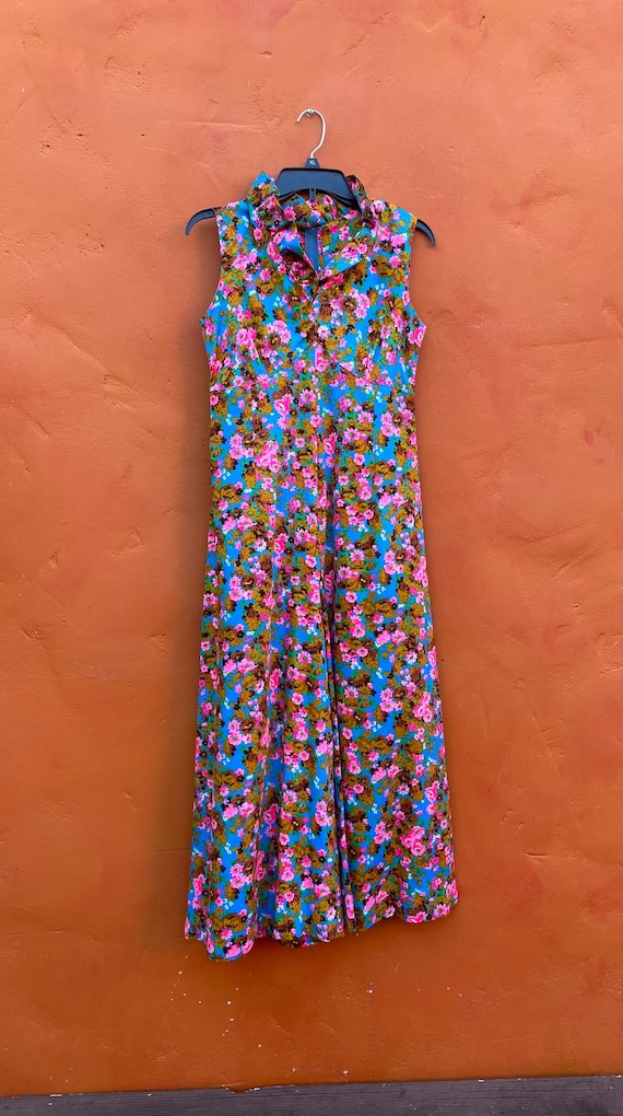 Vintage 1970s Floral Palazzo Jumpsuit. 1970s Jump… - image 3