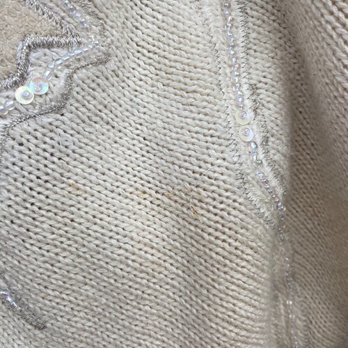 Shops Vintage 1980s Bonnie Boerer Beaded Batwing STATEMENT sweater. Vintage Designer Pearls, Jewels, Metal trim xs small medium