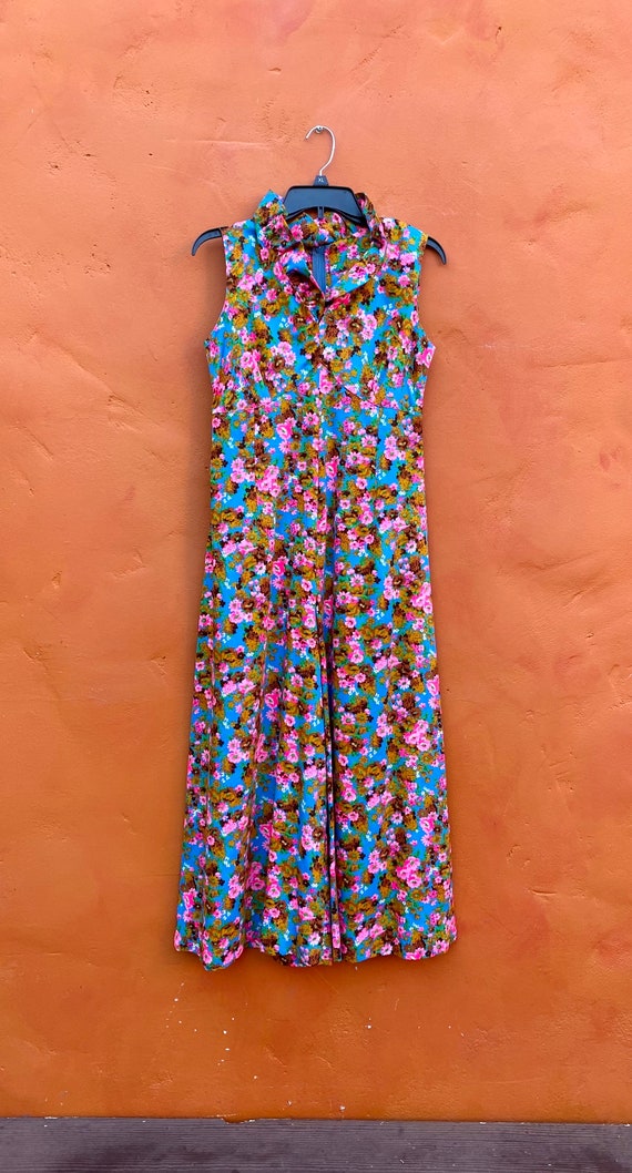 Vintage 1970s Floral Palazzo Jumpsuit. 1970s Jump… - image 2