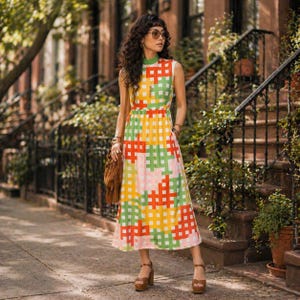 sixties maxi dresses The Ghoul ~ beautiful raw silk 60s maxi dress The Pansy Garden