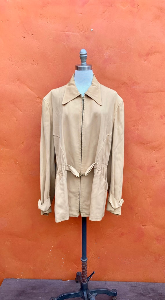 Vintage 1940s Outerwear Jacket. Shoulder pads + N… - image 2