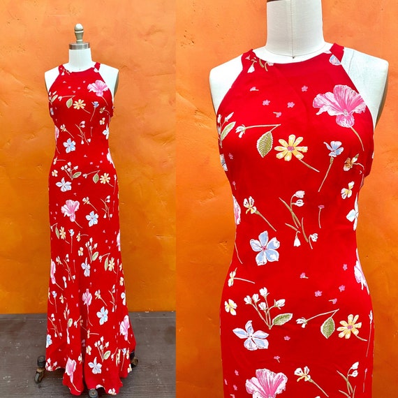 Vintage 1990s does 1930s Bias Cut Maxi dress. 1920