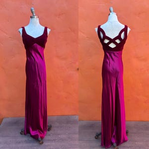 Vintage 1990s does 1930s bias cut maxi dress. Zum Zum prom dress Formal evening. 1930s bias cut dress party dress cocktail dress xs Size 0 2