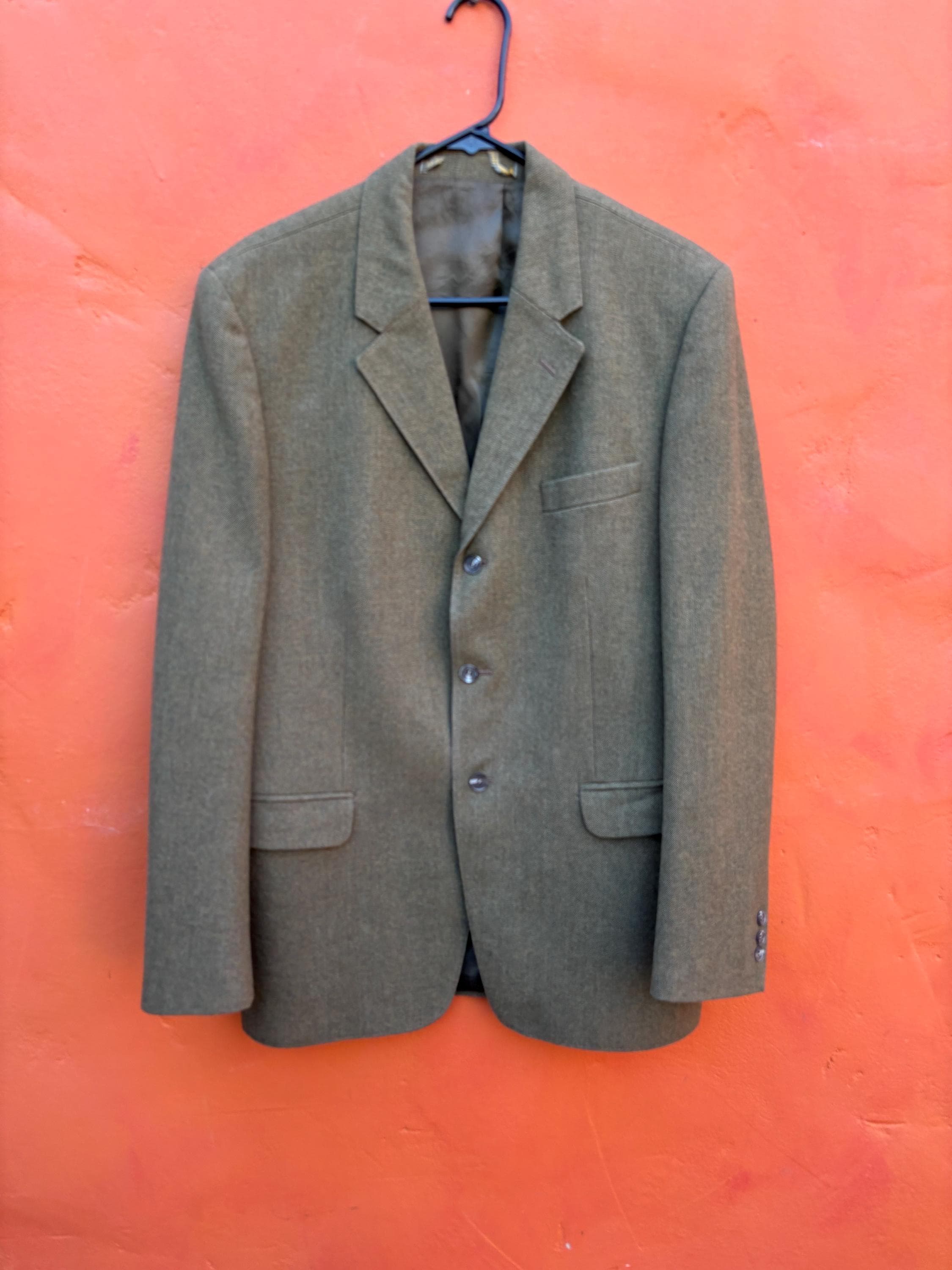 Vintage Men's 1950s 1960s Men's Wool Sport Coat Blazer. 3 Button