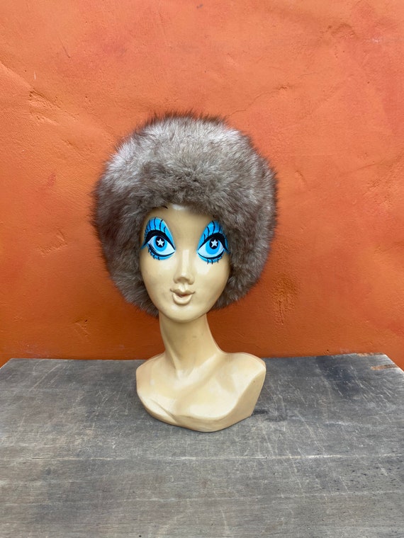 Vintage Winter Real Fur Hat. Russian Fur Hat. 1960