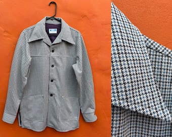 Chaqueta deportiva Farah Time Out de poliéster estilo discoteca para hombre, años 70. Talla 42R (talla mediana/grande).