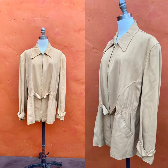 Vintage 1940s Outerwear Jacket. Shoulder pads + N… - image 1