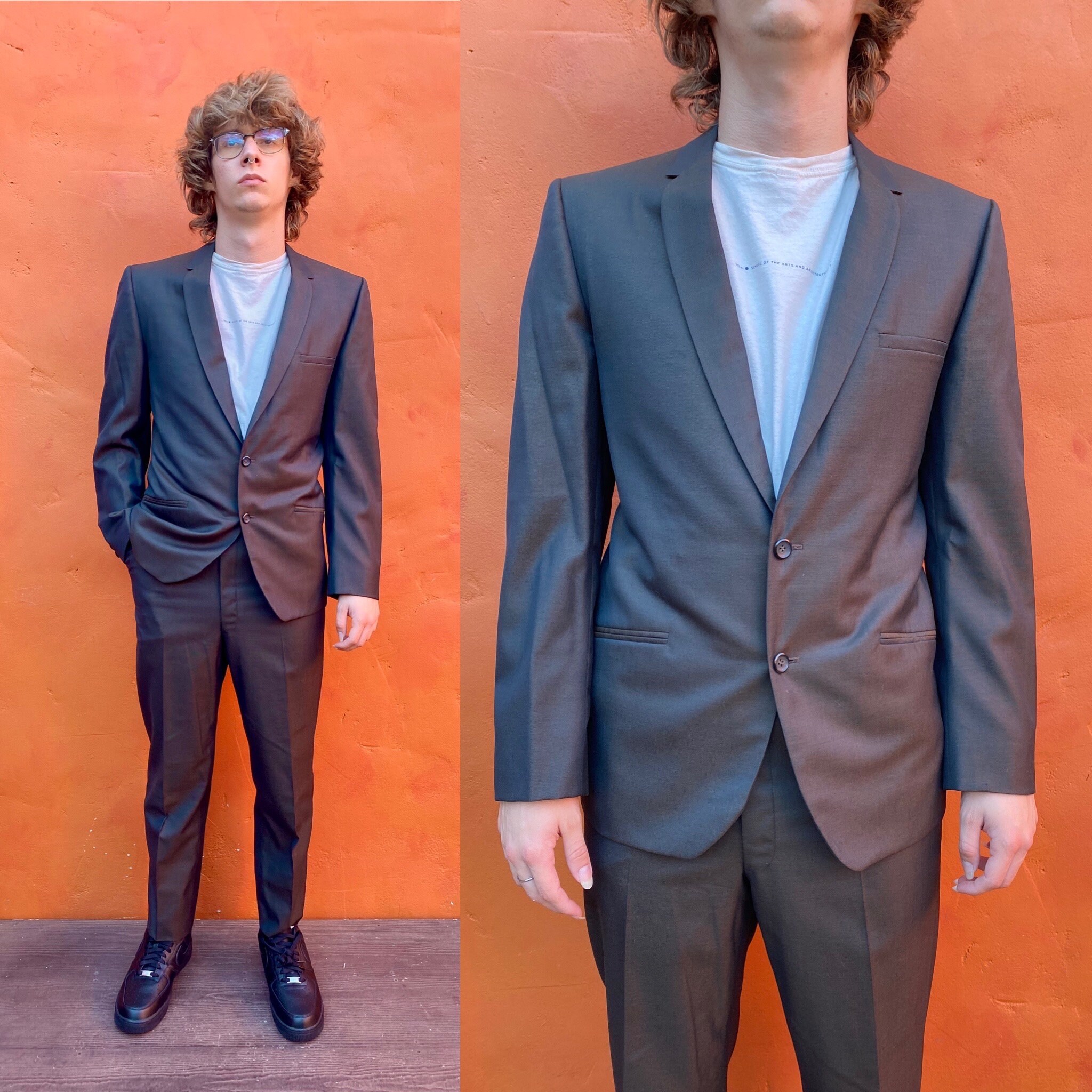 Vintage Men's 1950s 1950s Sharkskin Pants Sport Rat