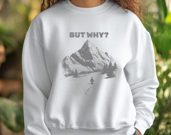 But Why Penguin Shirt, Nihilistic Penguin Graphic, Existential Minimalist Sweatshirt Hoodie