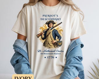Patriot’s Descendant America 250 Shirt, Revolutionary War Ancestor Tee, Personalized 1776 Heritage Shirt