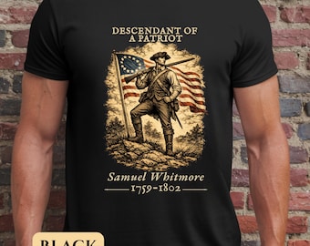 Descendant of a Patriot Shirt, Custom Revolutionary War Ancestor Tee, America 250 Shirt