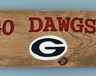 University of Georgia Bulldogs Handmade Signs, Graduation Gifts, Man Cave Decor, Home Decor