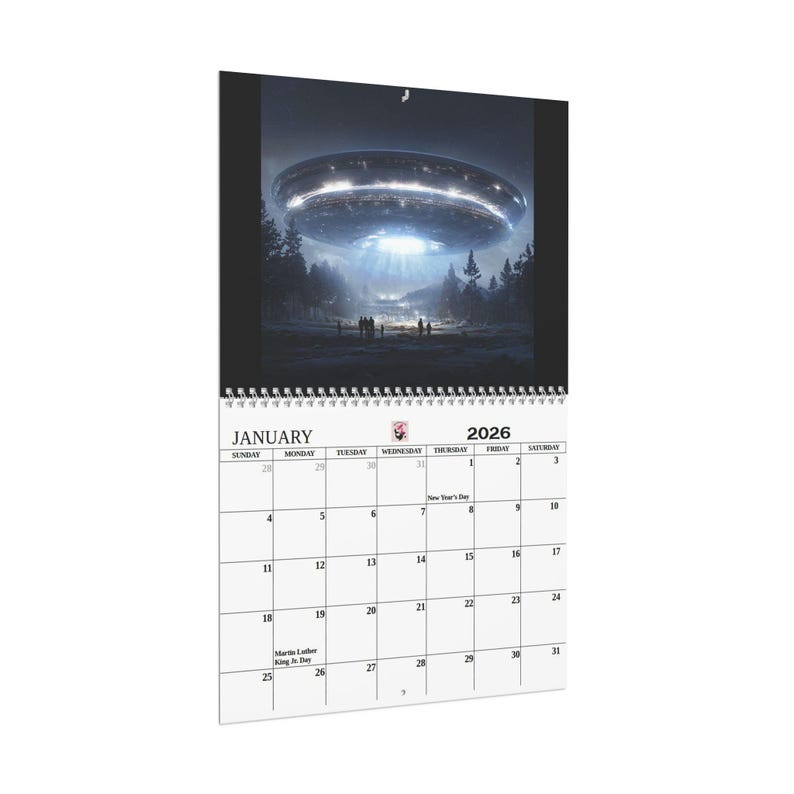 Alien UFO Wall Calendar Scifi Space Calendar - Etsy