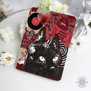 Red Collage Kindle Case with Hand Strap for Paperwhite12 11th,Kindle 6 6.8 7 inch,Colorsoft,Kindle 11 10th,Free Personalization,Gifts