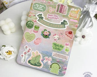 Funda Kindle con diseño de collage verde y rosa con correa de mano para Paperwhite 12 (11.ª generación), Kindle 6 (6,8 pulgadas, 7 pulgadas), Colorsoft, Kindle 11 (10.ª generación). Personalización gratuita. Regalo.