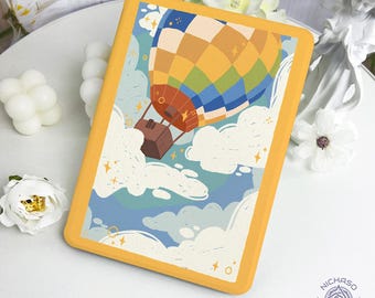 Kindle-fodral med varmluftsballonger och handrem för Paperwhite 12 11:e, Kindle 6 6,8 7 tum, Colorsoft, Kindle 11 10:e, gratis anpassning, present