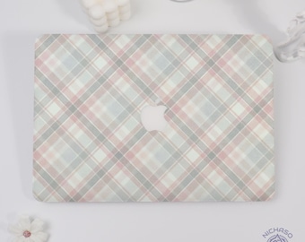 Grönt och rosa ränder Macbook-skal för Macbook Air 15 13 11, Pro 13 14 15 16, 2026 M5, M2 M3 M4, MacBook Neo A18, anpassningsbart skal
