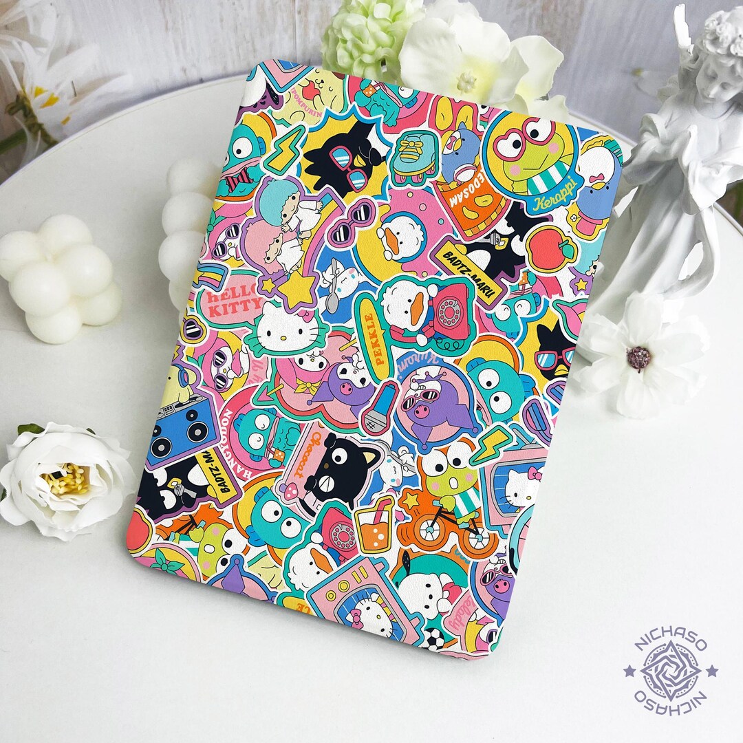 Cartoon Collage Kindle Case With Hand Strap for Paperwhite12 11th ...