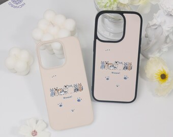 Söt kattungar mobilskal för iPhone 17 16 15 14 13 12 11 Pro Pro Max XS XSMAX 16e, personliga presenter, anpassningsbart namn