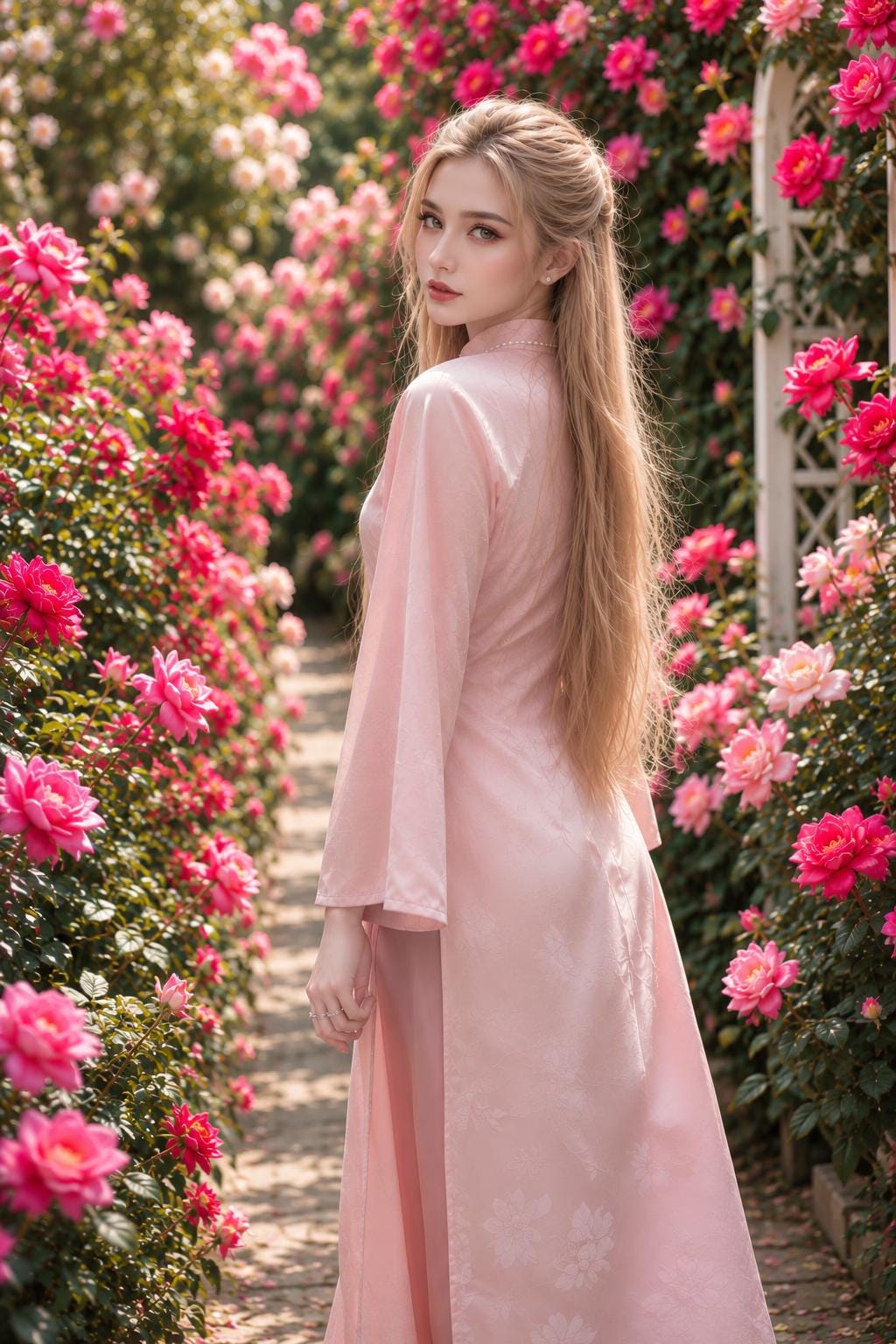 Silk Ao Dai Jacquard