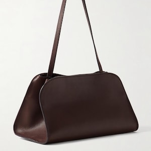 Leather Shoulder Bag, Minimal Design Handbags, Trendy Handbags Elegant Crossbody Commuter Purse image 11