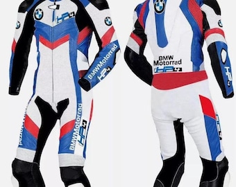 Mono de motociclismo BMW Alpinestars Motogp para hombre - Mono de piel de vacuno de grano superior - Monos de motociclismo, con personalización completa
