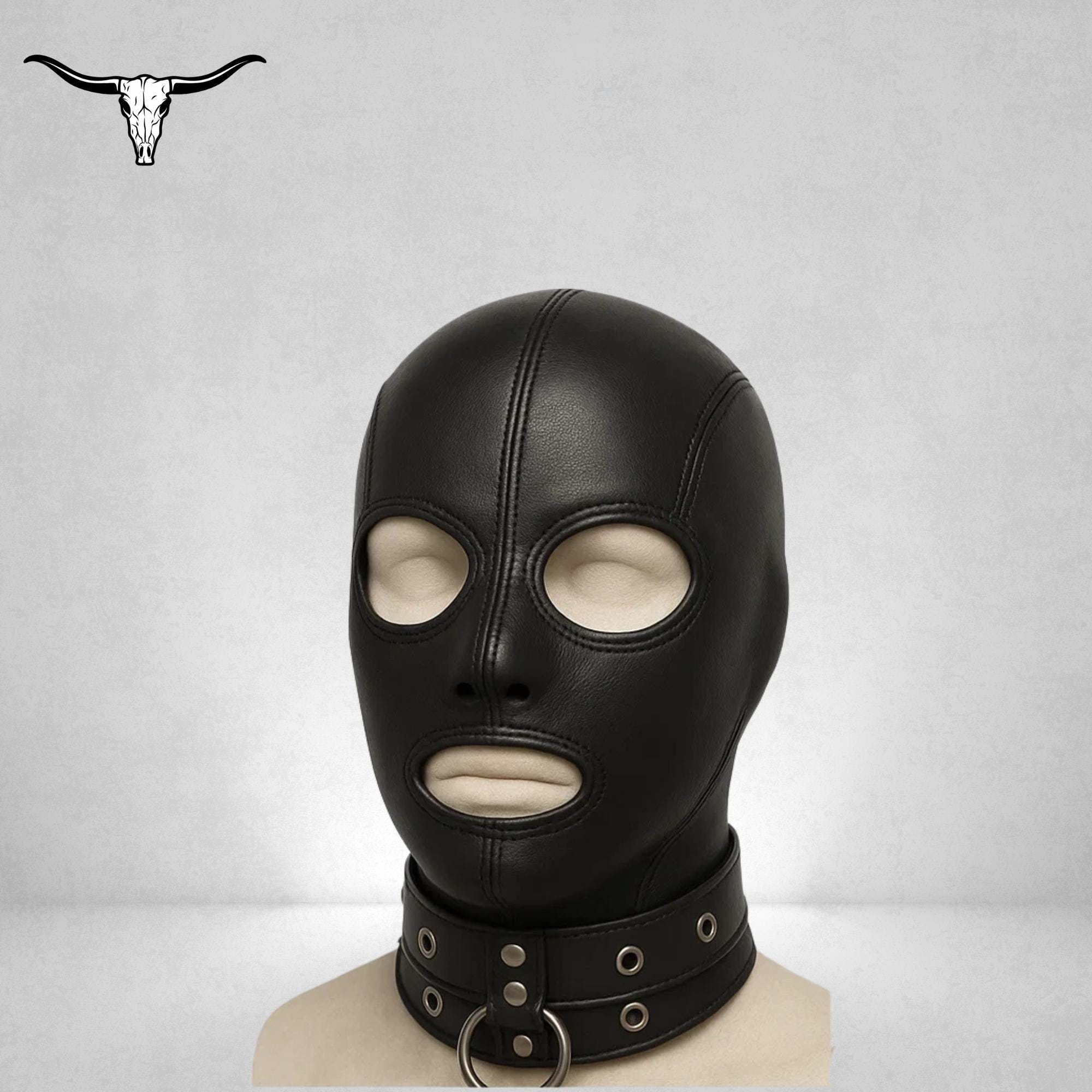 Latex-Kapuze Mit Blondem Zopf & Reißverschluss – Perfekt Für Cosplay & Halloween