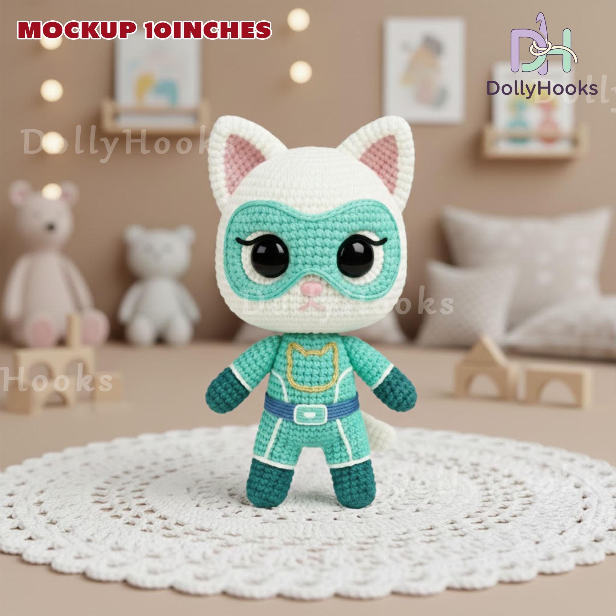 Handmade Zsa Zsa Crochet Doll, Superkitties Crochet Doll, Zsa Zsa