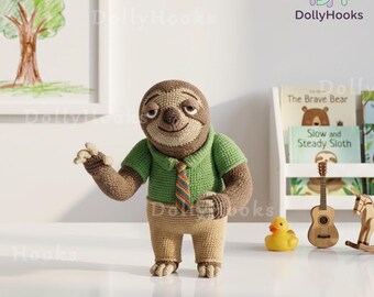 Zootopia Flash Crochet Doll, Custom Flash Slothmore Doll, Flash the Sloth Amigurumi, Handmade Animal Crochet Doll, Kid Plush Toy
