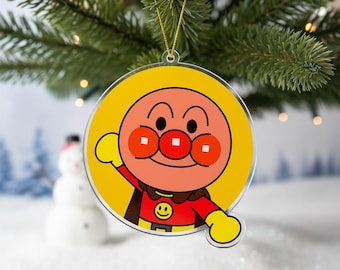 Adorno personalizado de Anpanman con nombre, Adorno personalizado de Superman, Adorno de superhéroes, Adorno acrílico, Regalo de Navidad para niños