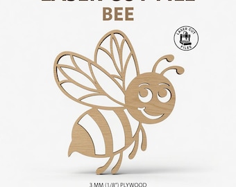 Laser Cut Wooden Honey Bee Wall Decor file DXF SVG (Digital Download)