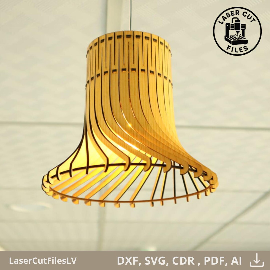 Laser Cut Lamp File | CNC Wood Lamp, Vector Pattern (SVG,DXF Format) - Etsy