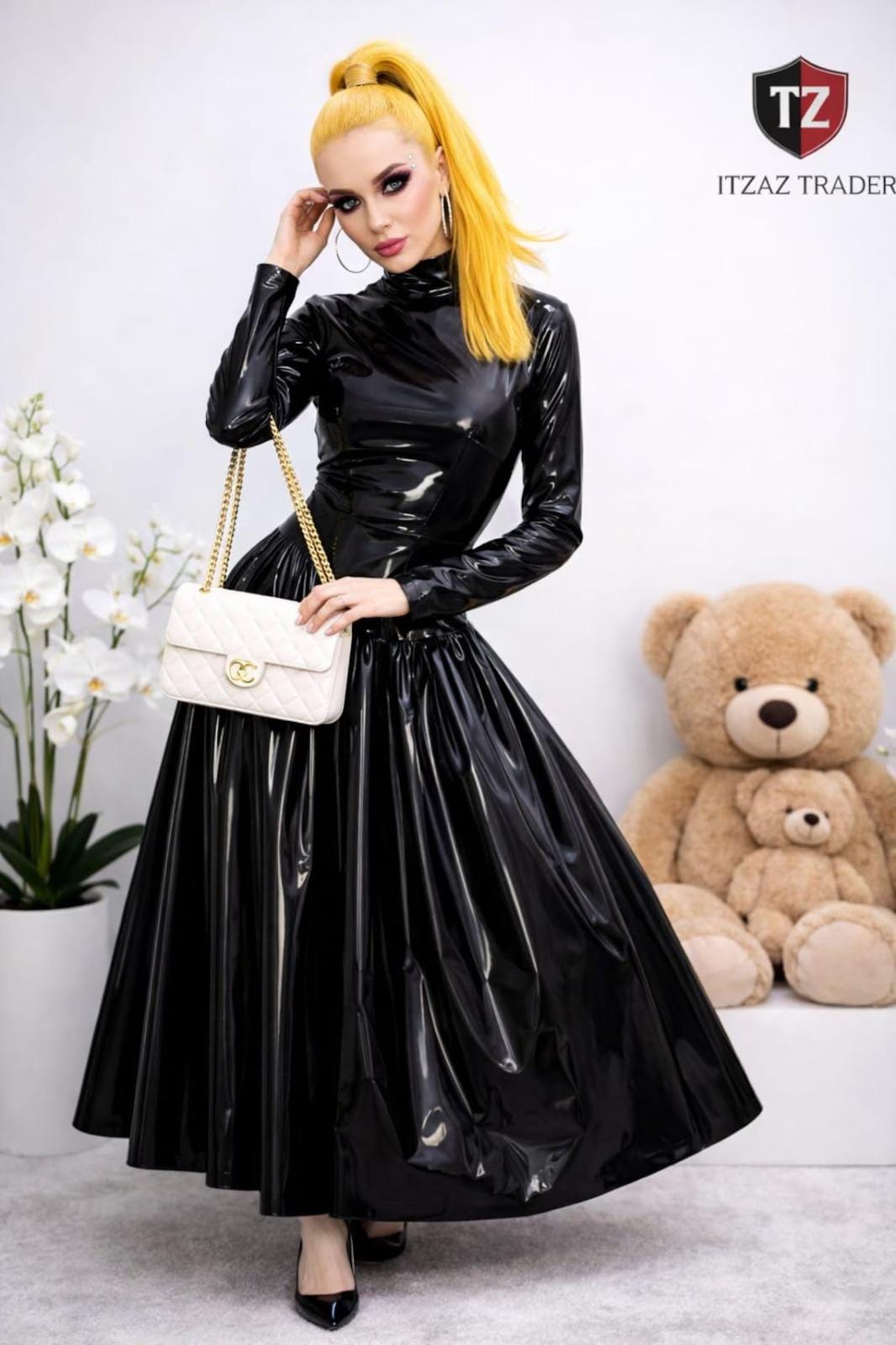 latex formal dress Evening Designer resort wear dresses