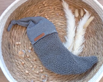 Almohada infantil con forma de hueso de cereza y funda de osito de peluche, bolsa térmica con forma de luna, almohada de grano suave para niños, idea de regalo, gorro puntiagudo, rayas, habitación infantil