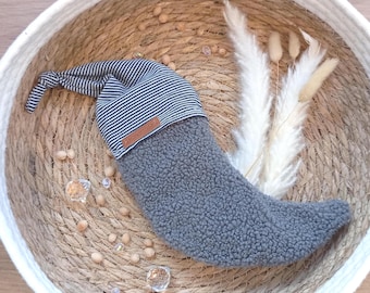 Almohada infantil con forma de hueso de cereza y funda de osito de peluche, bolsa térmica con forma de luna, almohada de grano suave para niños, idea de regalo, gorro puntiagudo, rayas, habitación infantil