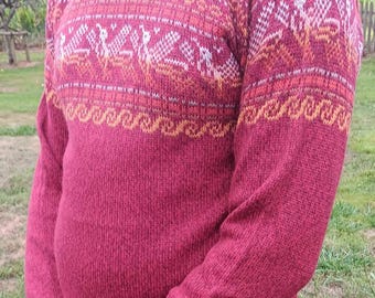 Men's pure alpaca sweater