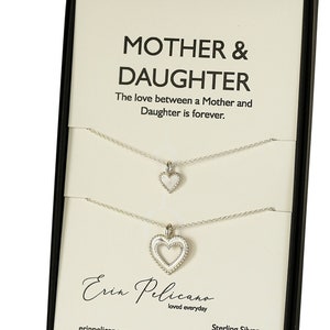 Mother Daughter Necklace Set Mothers Necklace Mother of the Bride Gift Adoption Gift Mother of the Bride Necklace image 1