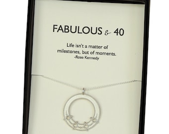40 Jahre Geburtstagsgeschenk für Frauen | 40.Geburtstag Geschenk | 40. Geburtstag Halskette | 40. Geburtstags-Schmuck